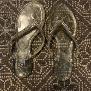Clear sandals